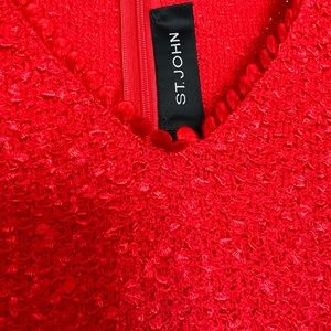 St John Collection Zula Knit Dress African Red Size 4